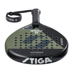 Stiga Padel Racket ACT Black/Olive Green -Balle Jeux Vêtements Magasin padel racket act blackolive green 2