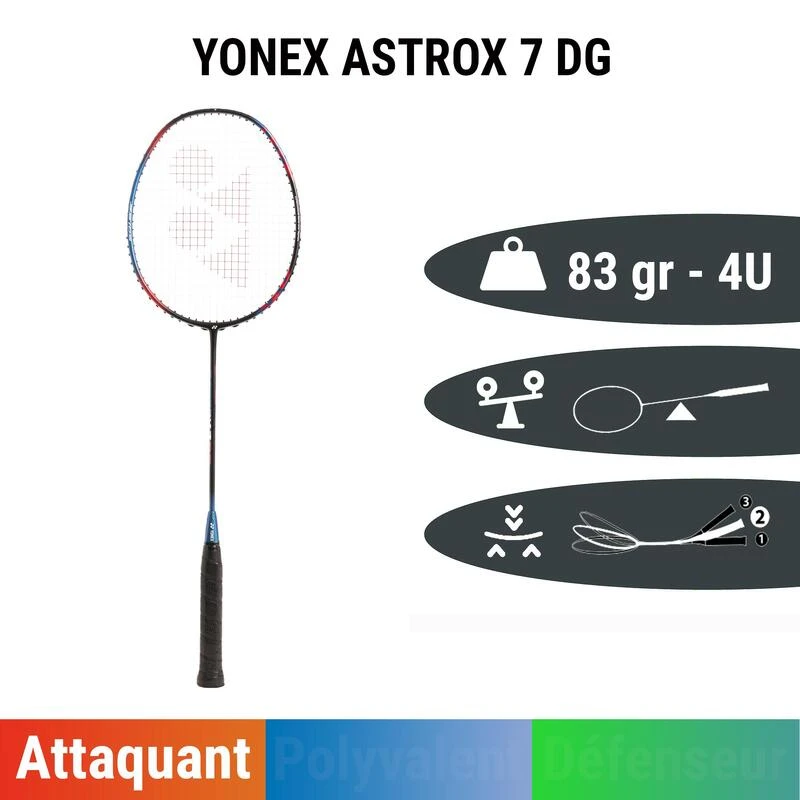 Raquette Yonex Astrox 7 DG Black / Blue 2 Raquette Yonex Astrox 7 DG Black / Blue – Image 2