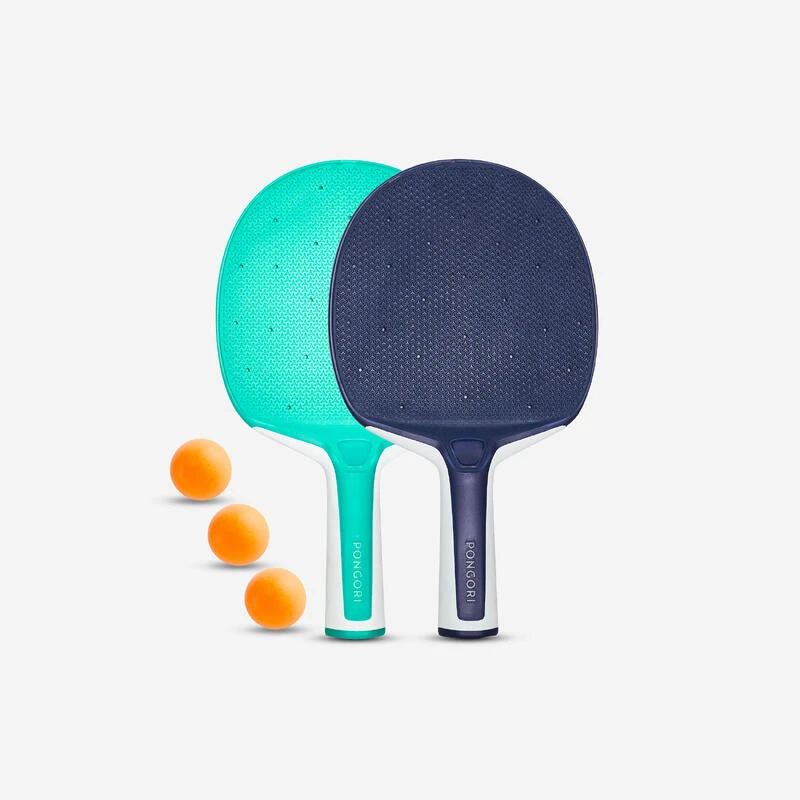 SET DE PING PONG 2 RAQUETTES RÉSISTANTES PPR 130 O ET 3 BALLES 1 SET DE PING PONG 2 RAQUETTES RÉSISTANTES PPR 130 O ET 3 BALLES