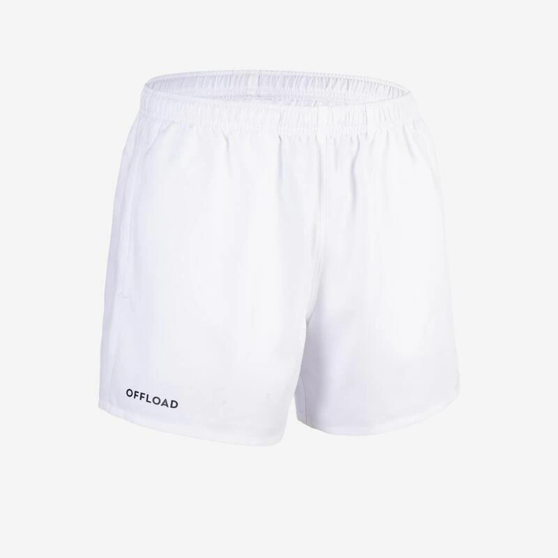SHORT CLUB RUGBY SANS POCHE R100 Adulte Blanc 1 SHORT CLUB RUGBY SANS POCHE R100 Adulte Blanc