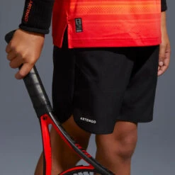 Artengo Short De Tennis Garcon - TSH500 Noir -Balle Jeux Vêtements Magasin short de tennis garcon tsh500 noir 8