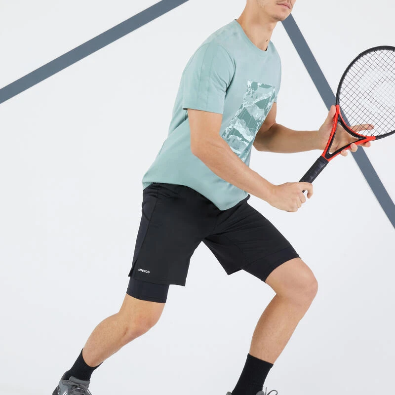 SHORT DE TENNIS HOMME - ARTENGO THERMIC NOIR 2 SHORT DE TENNIS HOMME - ARTENGO THERMIC NOIR – Image 2