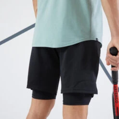 SHORT DE TENNIS HOMME - ARTENGO THERMIC NOIR 7 SHORT DE TENNIS HOMME - ARTENGO THERMIC NOIR -Balle Jeux Vêtements Magasin short de tennis homme artengo thermic noir 3