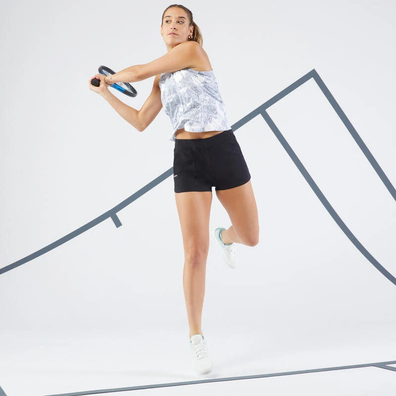 Artengo Short Tennis Dry Soft à Poche Femme - Dry 500 Noir 2 Artengo Short Tennis Dry Soft à Poche Femme - Dry 500 Noir – Image 2