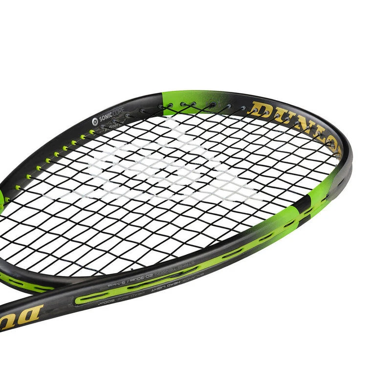 Dunlop Sonic Core Elite 135 (2022) Adulte Raquette De Squash - Noir/Vert/Or 3 Dunlop Sonic Core Elite 135 (2022) Adulte Raquette De Squash - Noir/Vert/Or – Image 3