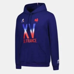 Le Coq Sportif SWEAT À CAPUCHE FANWEAR BLEU ADULTE FRANCE RUGBY -Balle Jeux Vêtements Magasin sweat a capuche fanwear bleu adulte france rugby 2