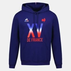 Le Coq Sportif SWEAT À CAPUCHE FANWEAR BLEU ADULTE FRANCE RUGBY