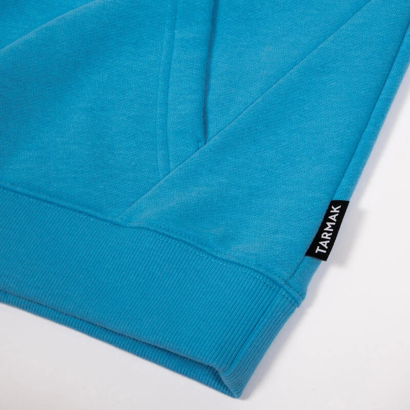 SWEAT DE BASKETBALL A CAPUCHE ENFANT - H100 BLEU CLAIR 3 SWEAT DE BASKETBALL A CAPUCHE ENFANT - H100 BLEU CLAIR – Image 3