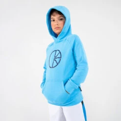 SWEAT DE BASKETBALL A CAPUCHE ENFANT - H100 BLEU CLAIR 13 SWEAT DE BASKETBALL A CAPUCHE ENFANT - H100 BLEU CLAIR -Balle Jeux Vêtements Magasin sweat de basketball a capuche enfant h100 bleu clair 5