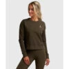 Sweat-Shirt De Tennis/Padel Organique Femme Olive