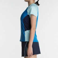 T-Shirt De Badminton Femme 560 - Bleu -Balle Jeux Vêtements Magasin t shirt de badminton femme 560 bleu 4