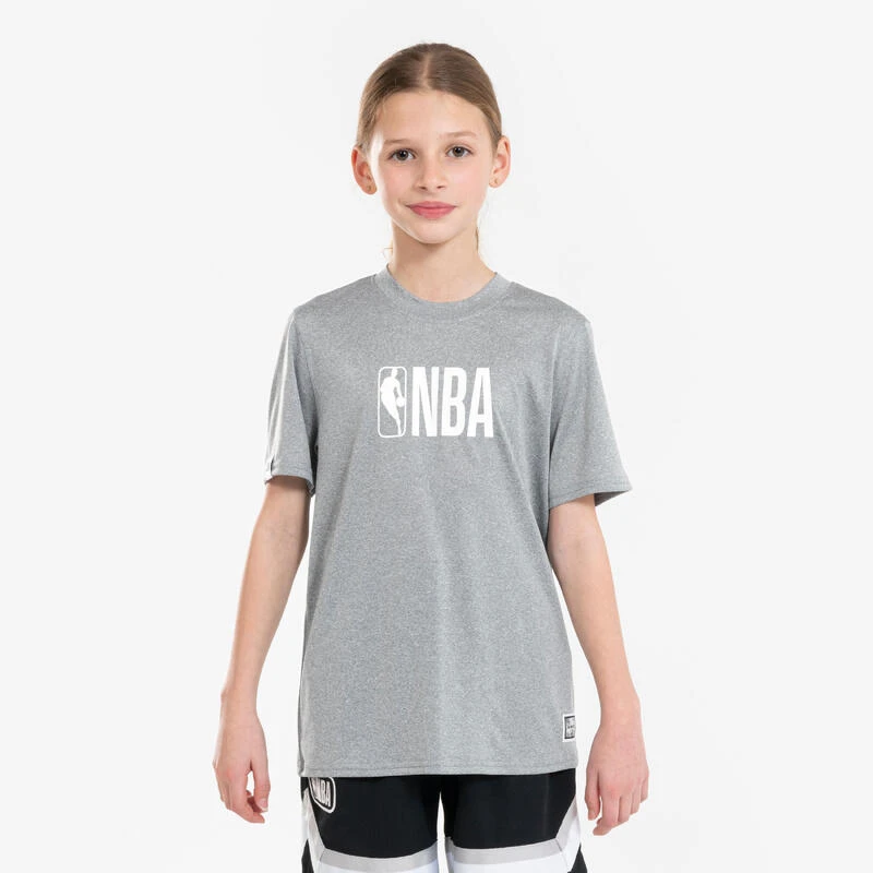 T-shirt De Basketball NBA Enfant - TS 900 JR Gris 2 T-shirt De Basketball NBA Enfant - TS 900 JR Gris – Image 2