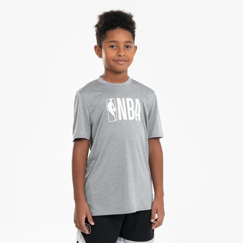 T-shirt De Basketball NBA Enfant - TS 900 JR Gris 4 T-shirt De Basketball NBA Enfant - TS 900 JR Gris – Image 4
