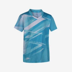 T-shirt De Tennis De Table TTP 560 Enfant Bleu Blanc