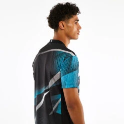 T-shirt De Tennis De Table TTP560 Homme Noir Bleu -Balle Jeux Vêtements Magasin t shirt de tennis de table ttp560 homme noir bleu 3