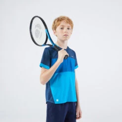 Artengo T-shirt De Tennis Garcon - TTS Dry Bleu -Balle Jeux Vêtements Magasin t shirt de tennis garcon tts dry bleu 3