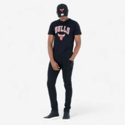 NEW ERA T-shirt NBA Manches Courtes Homme/femme Chicago Bulls - Noir