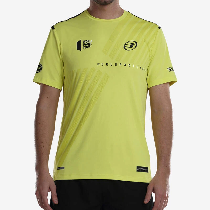 T-shirt Padel Manches Courtes - Bullpadel Logro Jaune 1 T-shirt Padel Manches Courtes - Bullpadel Logro Jaune