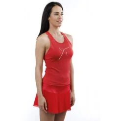 T-shirt Padel Sans Manches Drop Shot Caima Femme 2023 Rouge -Balle Jeux Vêtements Magasin t shirt padel sans manches drop shot caima femme 2023 rouge 3
