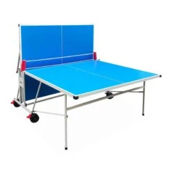 Table De Ping Pong OUTDOOR Bleue, Avec 2 Raquettes Et 3 Balles, Pour Utilisation -Balle Jeux Vêtements Magasin table de ping pong outdoor bleue avec 2 raquettes et 3 balles pour utilisation 2