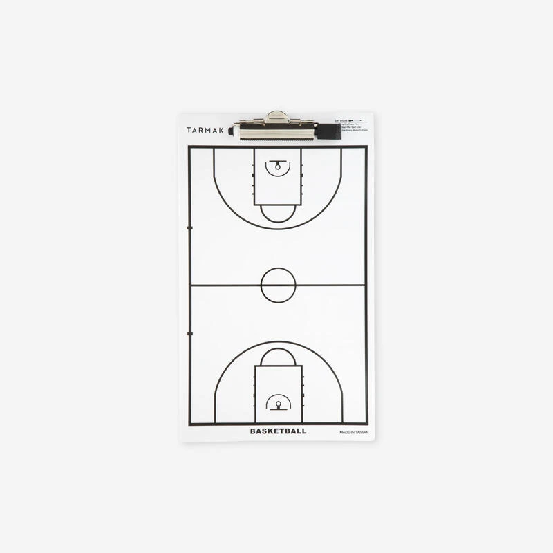 Tablette D'entraîneur De Basketball Tarmak Avec Feutre Effaçable. 1 Tablette D'entraîneur De Basketball Tarmak Avec Feutre Effaçable.