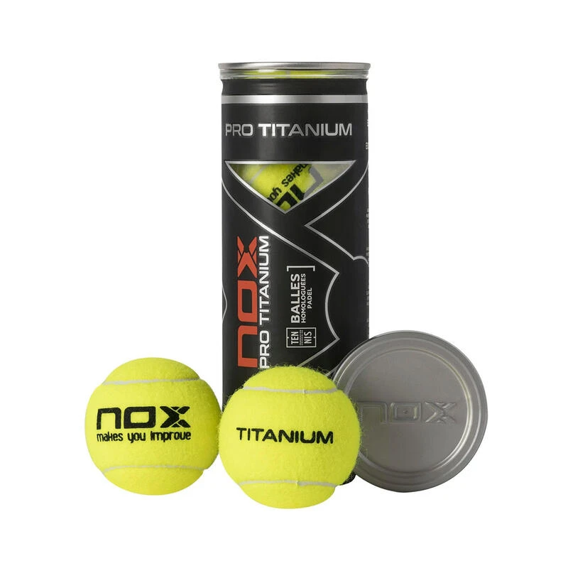 Tube De 3 Balles De Padel Pressurisées - Nox Pro Titanium 2 Tube De 3 Balles De Padel Pressurisées - Nox Pro Titanium – Image 2