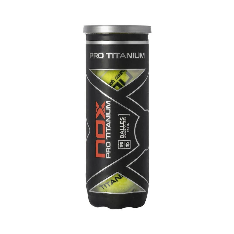 Tube De 3 Balles De Padel Pressurisées - Nox Pro Titanium 1 Tube De 3 Balles De Padel Pressurisées - Nox Pro Titanium