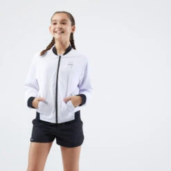 Artengo Veste De Tennis Légère Extensible Garçon - ERGOLS - Blanc -Balle Jeux Vêtements Magasin veste de tennis legere extensible garcon ergols blanc 2
