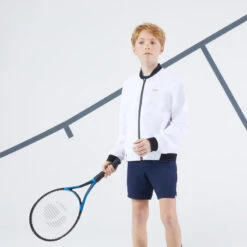 Artengo Veste De Tennis Légère Extensible Garçon - ERGOLS - Blanc -Balle Jeux Vêtements Magasin veste de tennis legere extensible garcon ergols blanc 3