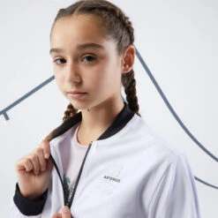 Artengo Veste De Tennis Légère Extensible Garçon - ERGOLS - Blanc -Balle Jeux Vêtements Magasin veste de tennis legere extensible garcon ergols blanc 4