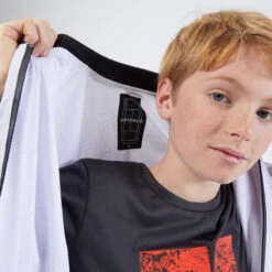 Artengo Veste De Tennis Légère Extensible Garçon - ERGOLS - Blanc -Balle Jeux Vêtements Magasin veste de tennis legere extensible garcon ergols blanc 7