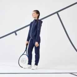 Artengo VESTE TENNIS A CAPUCHE ENFANT CHAUDE - BLEU -Balle Jeux Vêtements Magasin veste tennis a capuche enfant chaude bleu 2