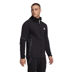 VESTE ZIPPÉE A CAPUCHE ADIDAS NOIR -Balle Jeux Vêtements Magasin veste zippee a capuche adidas noir 5