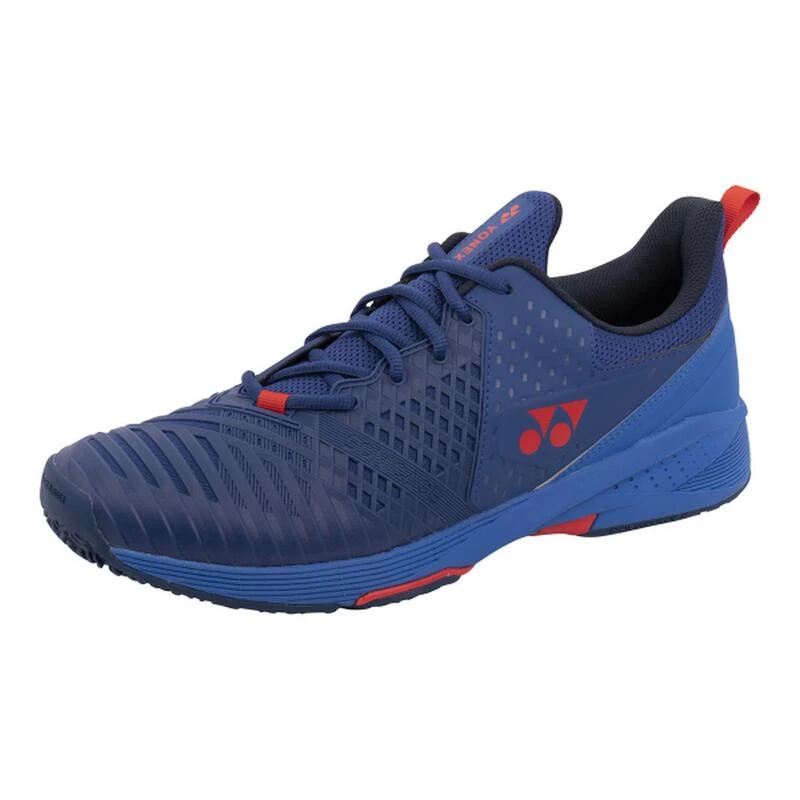 YONEX Chaussures De Tennis POWER CUSHION SONICAGE 3 CLAY Navy-Red 2 YONEX Chaussures De Tennis POWER CUSHION SONICAGE 3 CLAY Navy-Red – Image 2